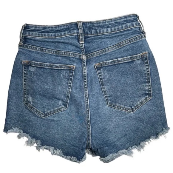 FREE PEOPLE - Women’s CRVY Vintage Frayed Hem High Rise Shorts - 26 - Picture 5 of 5